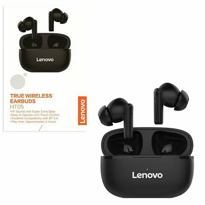 LENOVO SLUŠALICE BLUETOOTH TWS HT05 crna