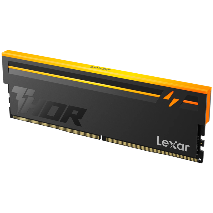 Lexar THOR 2.0 16GB DDR5 6000 CL36 1.3V Memory with heatsink and RGB lighting, Black Color, Single pack, LD5U16G60C36BV-RGS