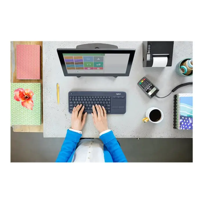 LOGI K400 Plus Touch Keyboard black (US), 920-007145