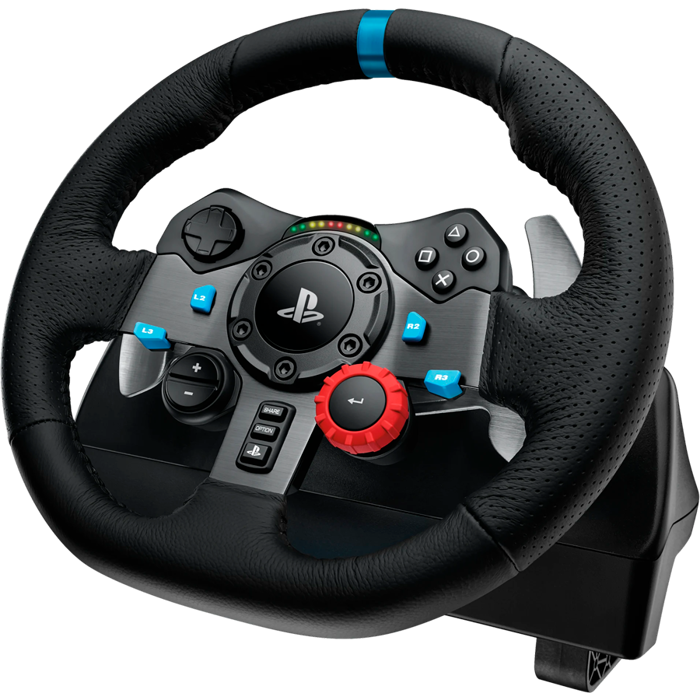 LOGITECH G29 Driving Force Racing Wheel for PlayStation5 and PlayStation4 - BLACK - USB - PLUGCG - WWi-9006 - WHEEL, 991-000557