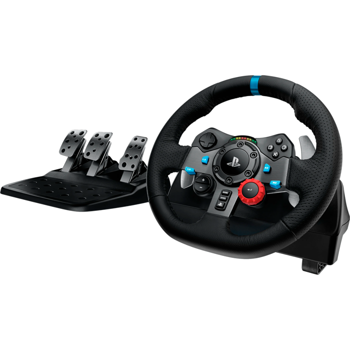LOGITECH G29 Driving Force Racing Wheel for PlayStation5 and PlayStation4 - BLACK - USB - PLUGCG - WWi-9006 - WHEEL, 991-000557