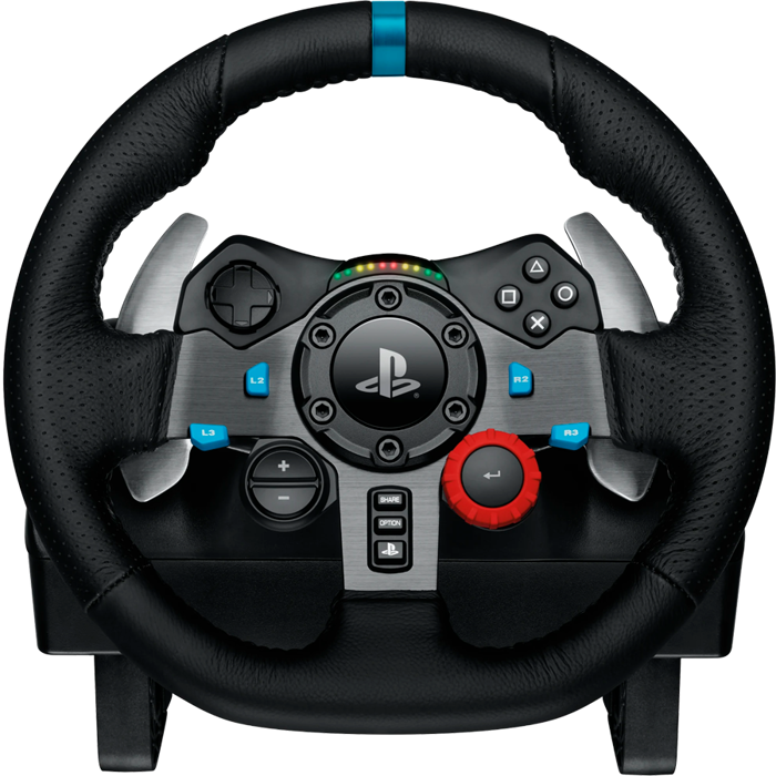 LOGITECH G29 Driving Force Racing Wheel for PlayStation5 and PlayStation4 - BLACK - USB - PLUGCG - WWi-9006 - WHEEL, 991-000557