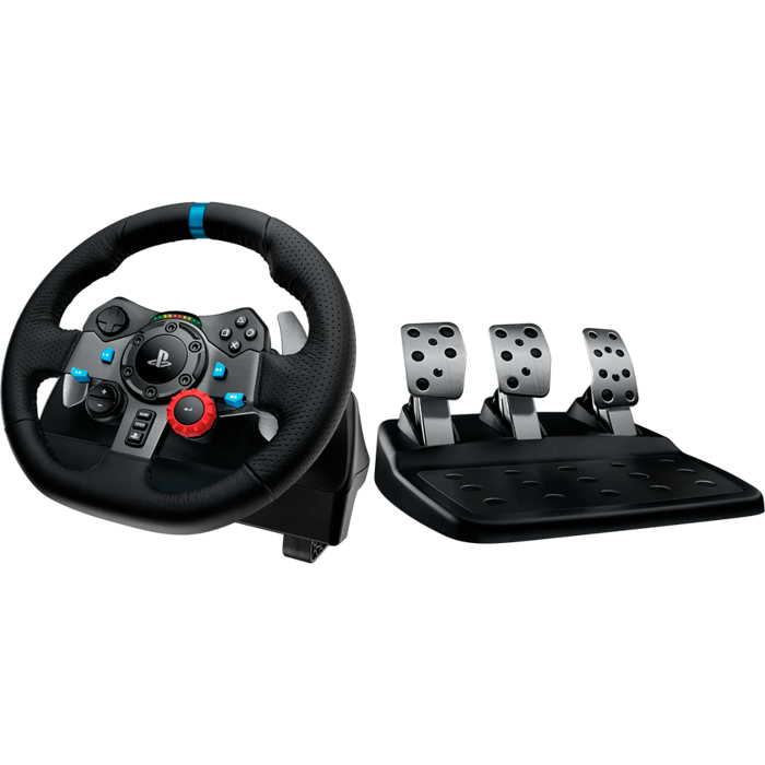 LOGITECH G29 Driving Force Racing Wheel for PlayStation5 and PlayStation4 - BLACK - USB - PLUGCG - WWi-9006 - WHEEL, 991-000557