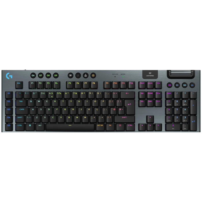 LOGITECH G915 X LIGHTSPEED Wireless Gaming Keyboard - BLACK - US INTL - 2.4GHZ/BT - EMEA28i-935 - TACTILE