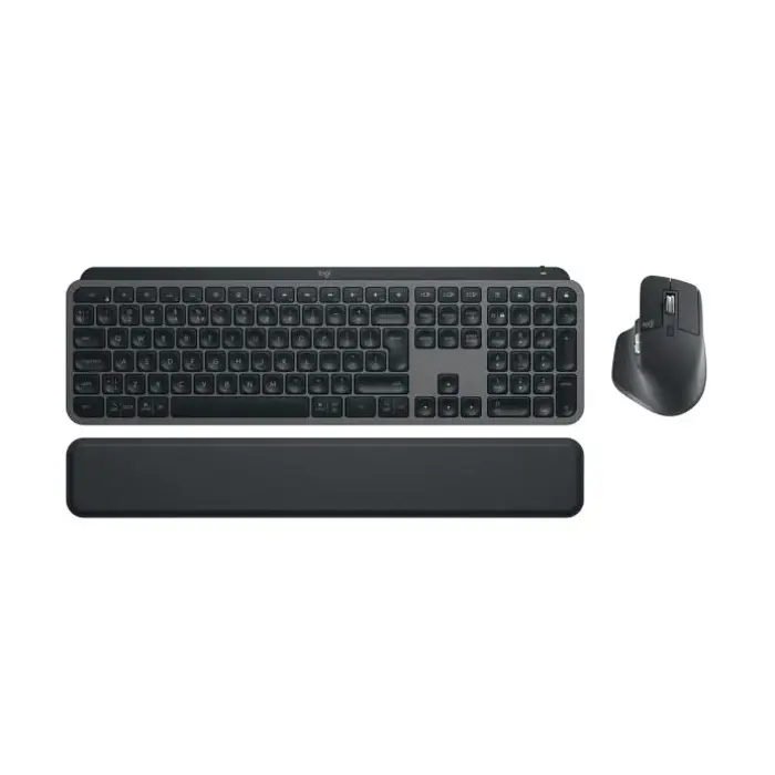 Logitech MX Keys S Combo, bežična tipkovnica+miš, graphite, 77558