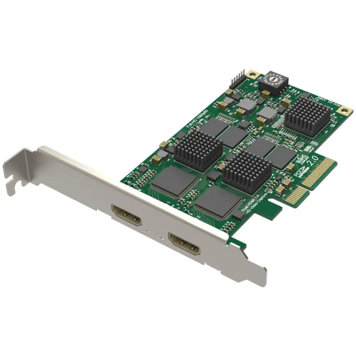 Magewell Pro capture dual HDMI, LP PCIe x4, 2-channel HDMI, plus standard 3D images. Window/Linux/Mac.