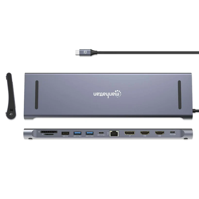 Manhattan docking USB-C 12-in-1 Triple Monitor 4K, 190305