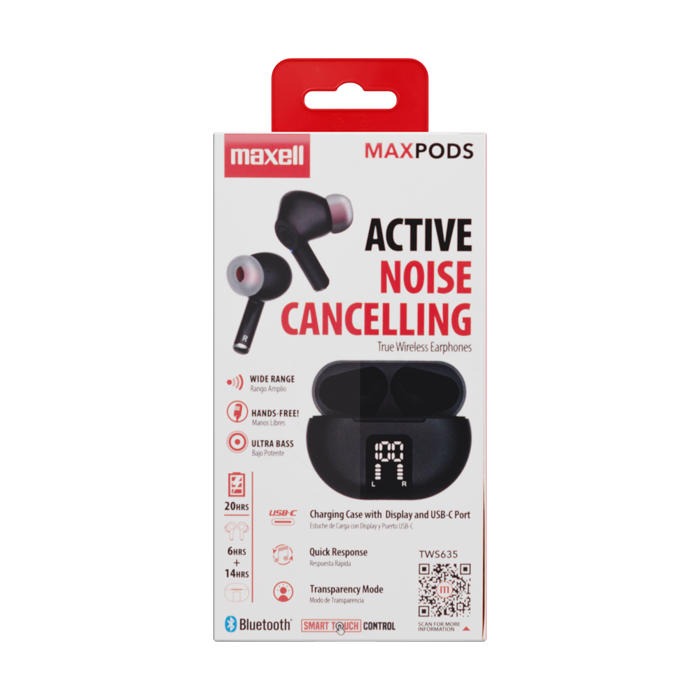 Maxell bežične slušalice TWS Maxpods ANC, 348596
