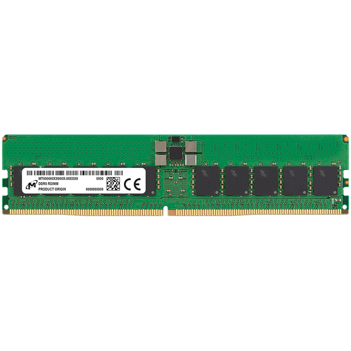 MICRON DDR5 RDIMM 32GB 2Rx8 6400 CL52 (16Gbit) (Tray), MTC20F2085S1RC64BT