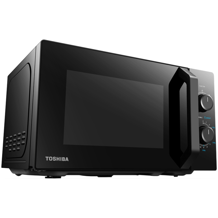 Microwave oven, volume 20L, mechanical control, 800W, 5 power levels, LED lighting, defrosting, cooking end signal, black