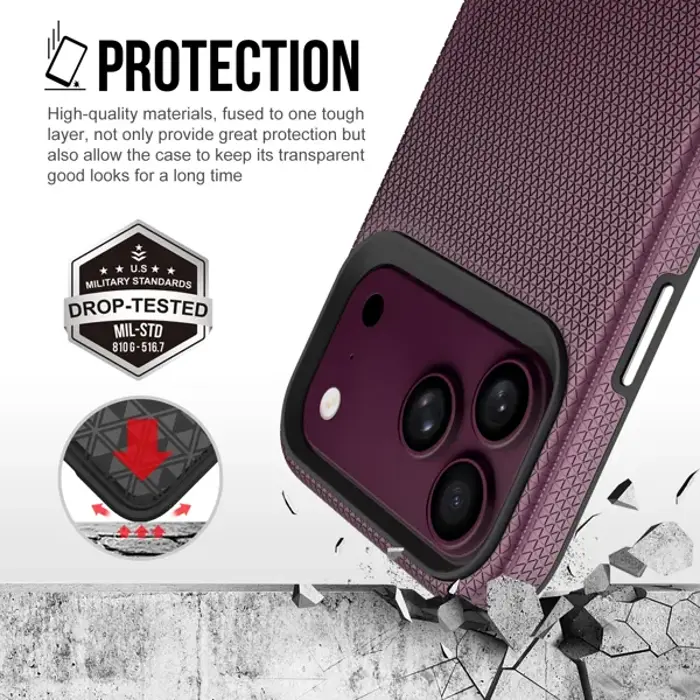 MM TPU IPHONE 18 PRO MAX/17 PRO MAX DROP-PROOF HARD DOUBLE Red