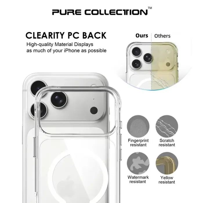 MM TPU IPHONE 18 PRO/17 PRO - DROP-PROOF PURE MAGSAFE clear