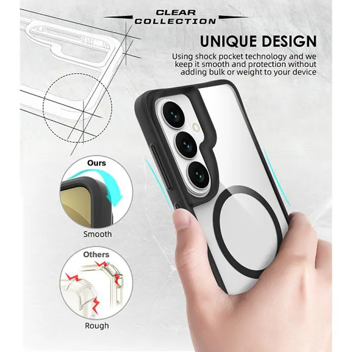 MM TPU SAM GALAXY S26 PLUS - DROP-PROOF COMBAT X BLACK MAGSAFE SLIM