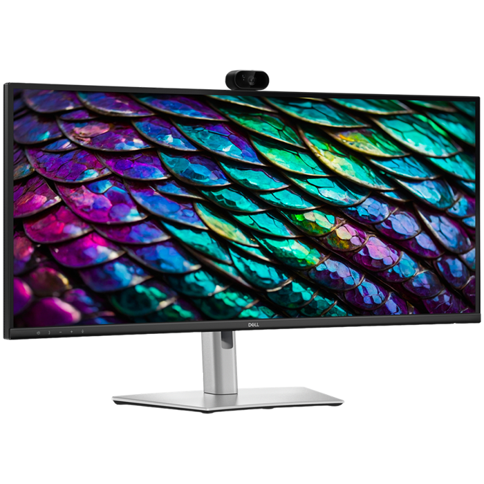 Monitor Dell 34 P3426WEB Curved Conferencing, 3440x1440, WQHD,100Hz, IPS Antiglare, 21:9, 1500:1, 350 cd/m2, 8ms/5ms, 178/178, DP, HDMI, 2xUSB-C (DP/PD), USB-B, 2xUSB A, RJ-45, Speakers, Cam, Mic, Til