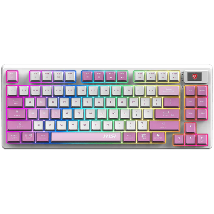 MSI Gaming Keyboard FORGE GK600 TKL WIRELESS VIOLET, Wireless, Mechanical Linear Switch, PBT keycaps, Anti-ghosting, FORGE GK600 TKL W VIOLET US