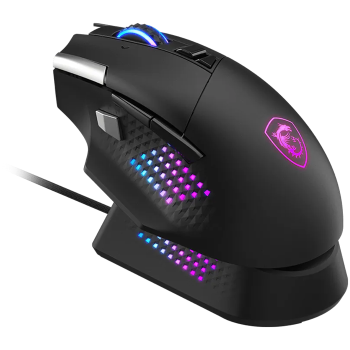 MSI Gaming Mouse VERSA PRO WIRELESS plus MOUSE DOCK PRO, Wireless, PixArt PAW 3395 Optical Sensor, 26000 DPI, OMRON Optical Micro Switch, VERSA PRO W PLUS MOUSE DOCK PR
