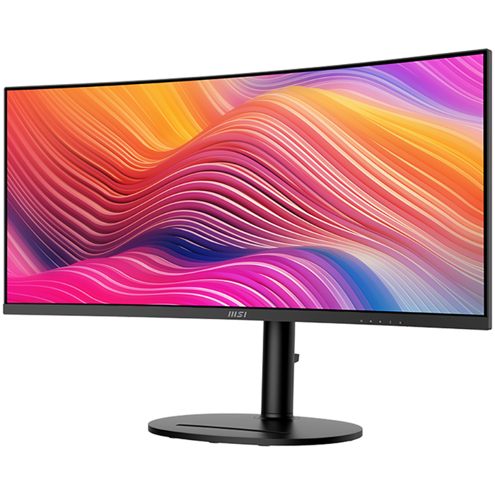 MSI Modern MD342CQP, 34", VA, Curved 1500R, 3440 x 1440 (UWQHD), 120Hz, 1ms/4ms, 300nits, 10 bit, HDR Ready, 2x HDMI, 1x DP, USB Type C w/ 98W PD, Speakers, Tilt, Swivel, Pivot, Height Adjustment, MOD