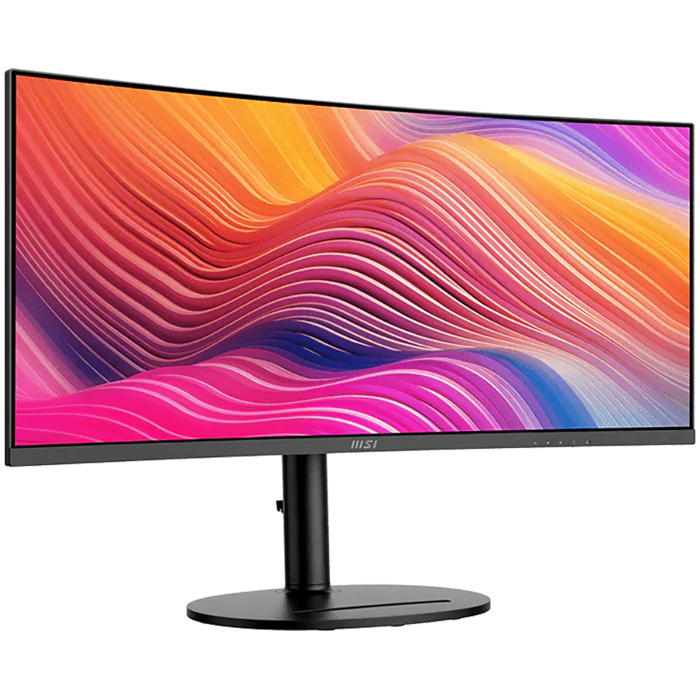 MSI Modern MD342CQP, 34", VA, Curved 1500R, 3440 x 1440 (UWQHD), 120Hz, 1ms/4ms, 300nits, 10 bit, HDR Ready, 2x HDMI, 1x DP, USB Type C w/ 98W PD, Speakers, Tilt, Swivel, Pivot, Height Adjustment, MOD
