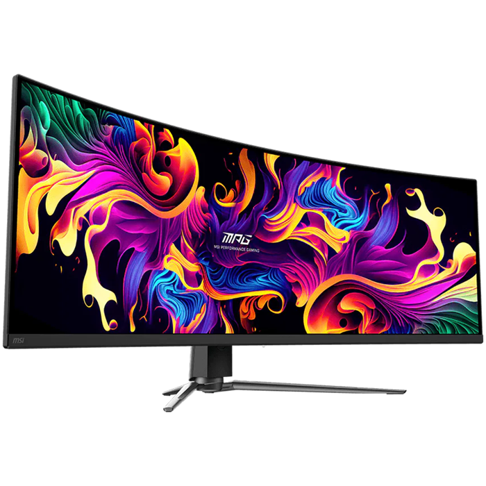 MSI MPG 491CQP QD-OLED Gaming Monitor, 49", 5120 x 1440 (DQHD), QD-OLED, 144Hz, Curve 1800R, 0.03ms, AMD FreeSync Premium Pro, DisplayHDR True Black 400, 1x DP, 2x HDMI, 1x USB Type C w/PD 90W, Tilt,