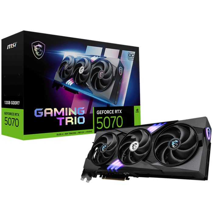 MSI - NVIDIA GeForce RTX 5070 12G GAMING TRIO OC 12GB GDDR7 PCI Express Gen 5 Graphics Card - Black, RTX 5070 12G GAMING TRIO OC