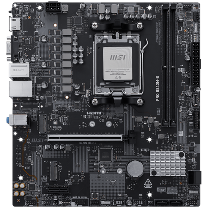 MSI PRO B840M-B mATX Socket 1851, PRO B840M-B