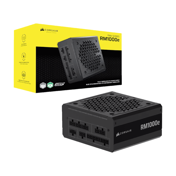 Napajanje Corsair RM1000e (2025) 1000WATX 3.1, PCIe 5.1, Cybenetics GOLD, Full Modular