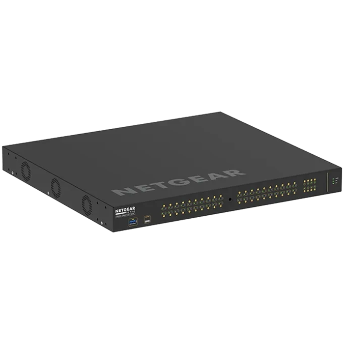 NETGEAR M4250 Series, 40x1G PoE+ 480W and 8xSFP Managed Switch, 96Gbps, 1U rackmount, PoE Power Load 30W, GSM4248P-100EUS