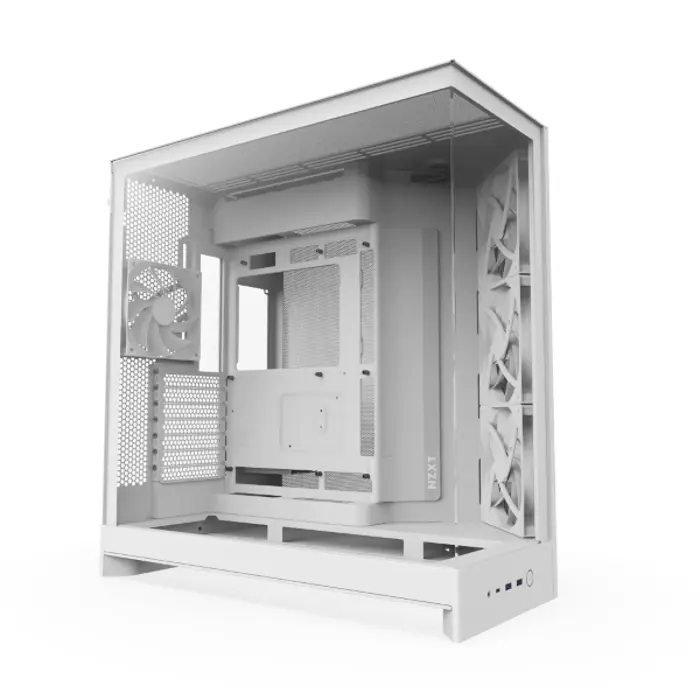 NZXT H9 Flow 2025, bijelo bez napajanja, ATX, CM-H92FW-01