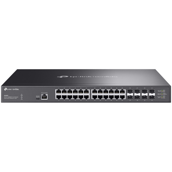 Omada 24-Port 10GBASE-T L2+ Managed Switch with 8 10GE SFP+ Slots, SX3832