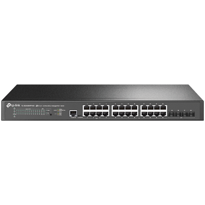 Omada 24-Port 2.5GBASE-T and 4-Port 10GE SFP+ L2+ Managed Switch with 16-Port PoE+ & 8-Port PoE++, SG3428XPP-M2