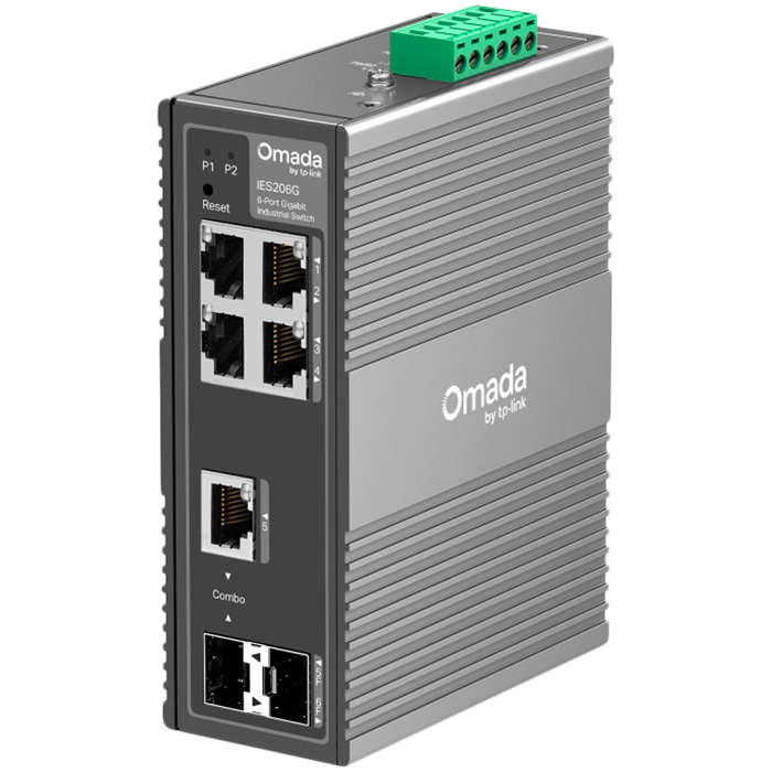 Omada 6-Port Gigabit Industrial Easy Managed Switch, IES206G