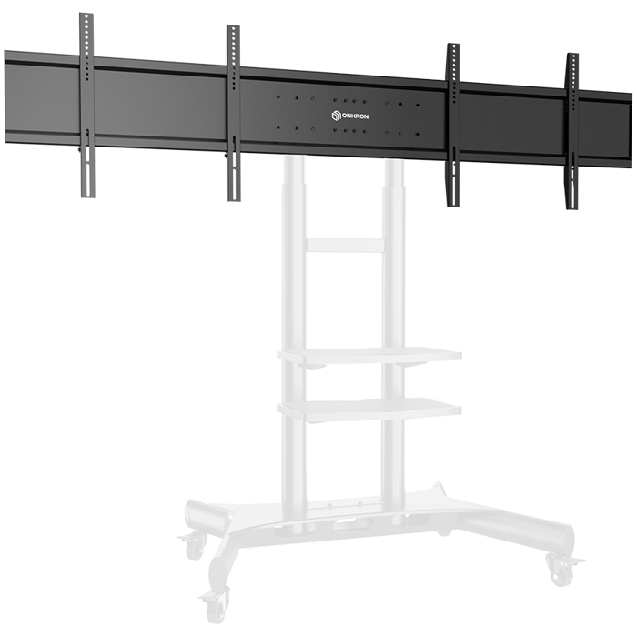 ONKRON Dual Screen VESA Panel Accessory for TS1881 Mobile TV Stand up to 90.9 kg, Black, ADV1881-B