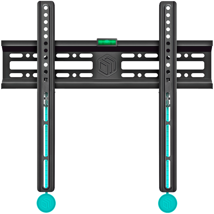 ONKRON Fixed TV Wall Mount for 32 to 65-inch Flat Panel TVs Digital Panels 50 kg, Black