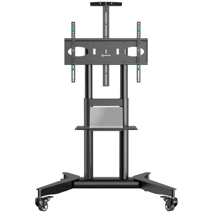 ONKRON Mobile TV stand for 32"-75" up to 50 kg, black, TS1571-B