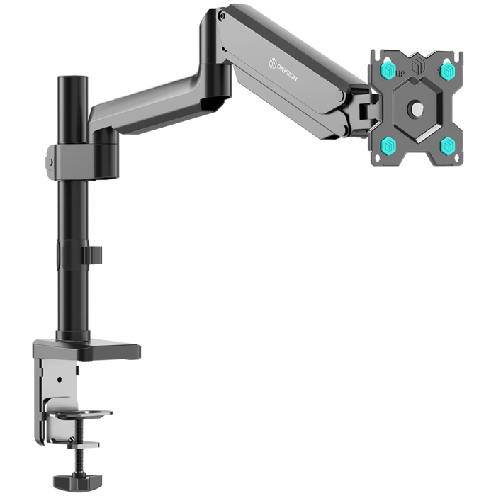 ONKRON Single Monitor Desk Mount for 13 to 34" LCD LED Screens up to 12kg, Black., G75-B