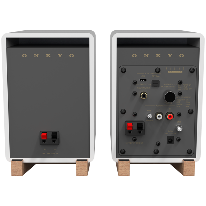 Onkyo Creator Series GX-10DB Powered Speakers, White, pair, GX10DBWCUU