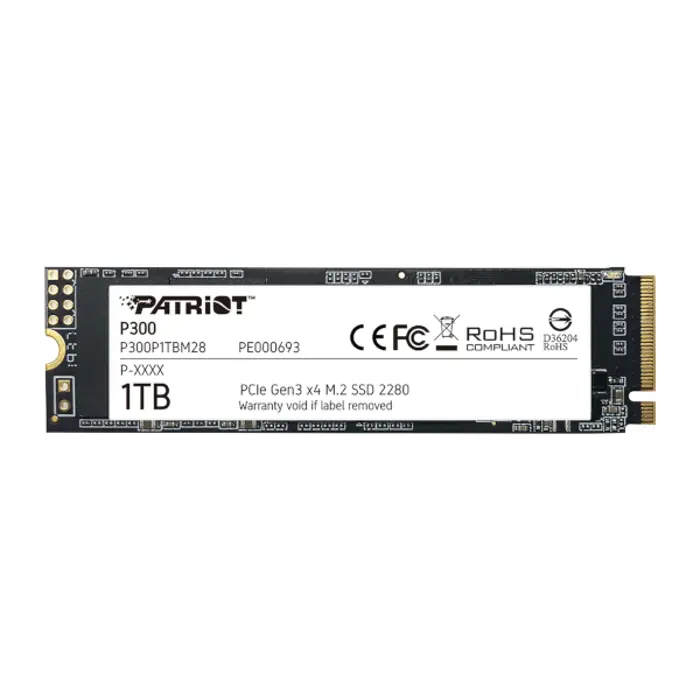 Patriot SSD P300 R2100/W1650, 1TB, M.2 NVMe, P300P1TBM28