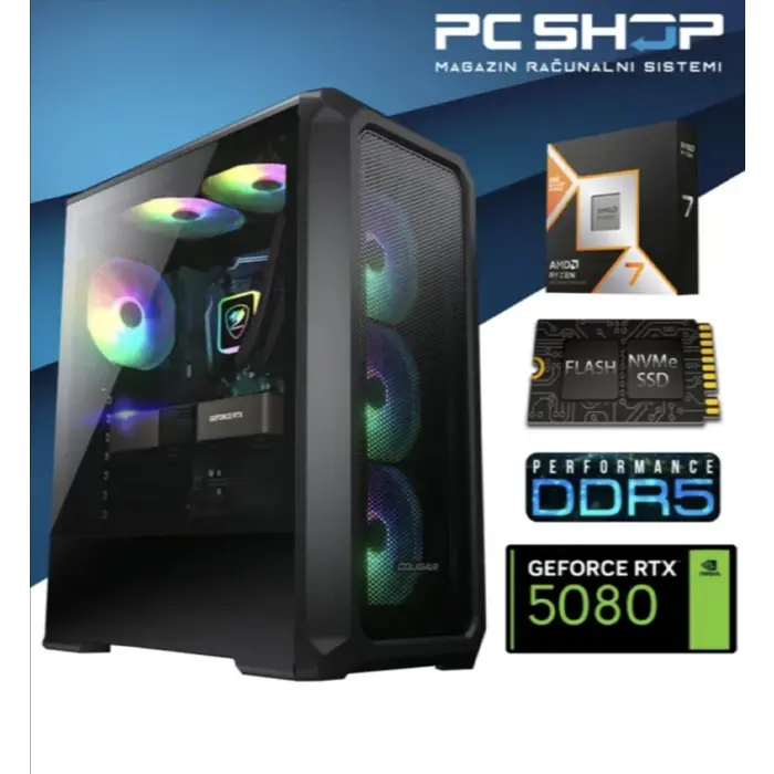 PC Računalo MagazinRS Gamer (Ryzen 7 9800X3D, Nvidia RTX 5080, 32GB DDR5 RAM, SSD NVMe 1TB)