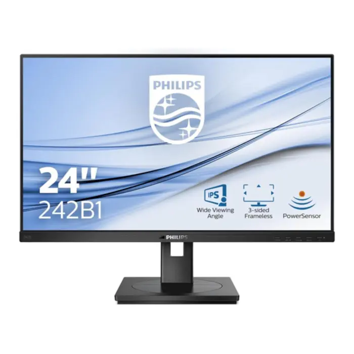 Philips 24" 242B1/00 FHD (1920×1080) IPS WLED 16:9, Pivot, 75Hz, 300 cd/m2, 1000:1, 4ms, VGA, DVI-D, DP, HDMI, USB3.2×4, zvučnici, crni, 50250