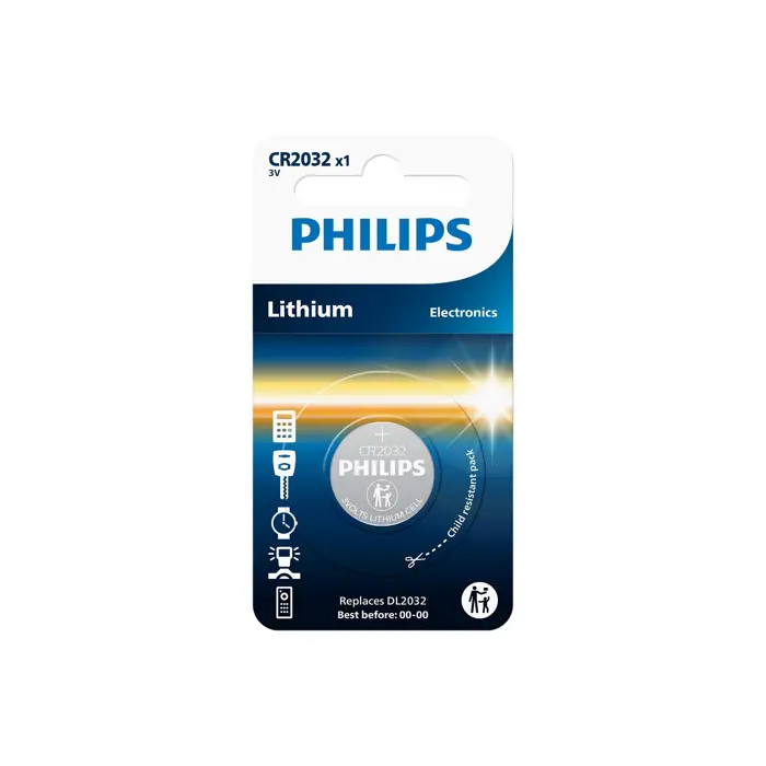 Philips baterija CR2032, 3V, 1 komad, CR2032/01B