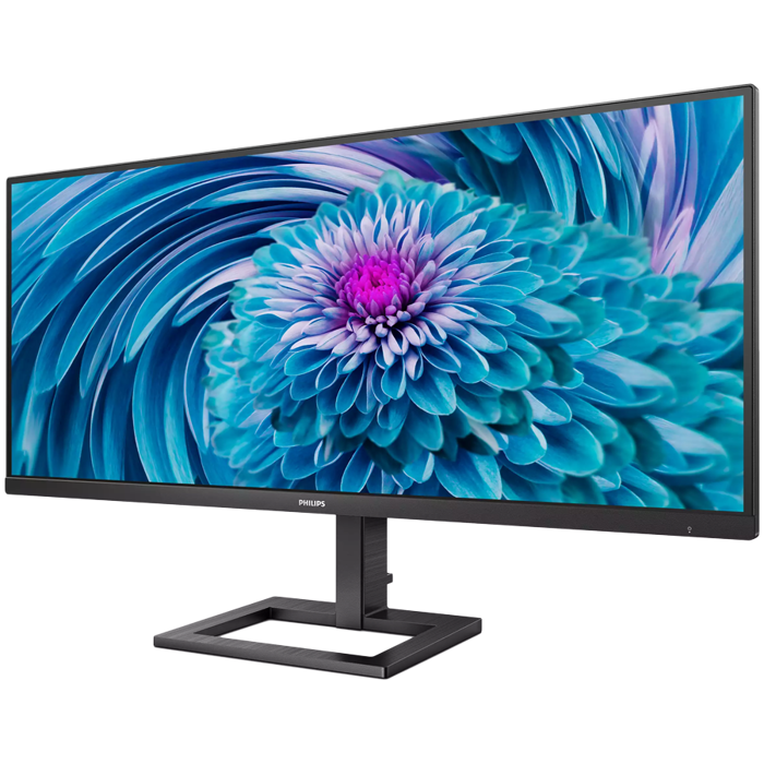 PHILIPS Monitor 346E2LAE 34 VA, 3440x1440 (WQHD), 100 Hz, 1 ms (MPRT), 300 cd/m2, 3000:1, Adaptive Sync, 1xHDMI 2.0, 1xDP 1.2, 1xUSB-C (DP Alt mode, Power delivery 65W), PIP and PBP mode, Speakers, ,