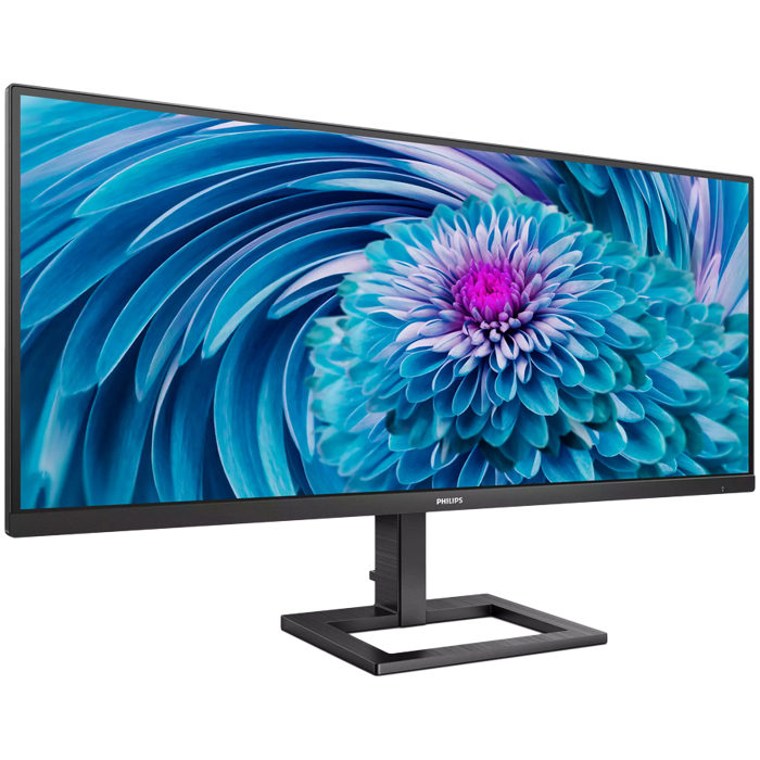 PHILIPS Monitor 346E2LAE 34 VA, 3440x1440 (WQHD), 100 Hz, 1 ms (MPRT), 300 cd/m2, 3000:1, Adaptive Sync, 1xHDMI 2.0, 1xDP 1.2, 1xUSB-C (DP Alt mode, Power delivery 65W), PIP and PBP mode, Speakers, ,