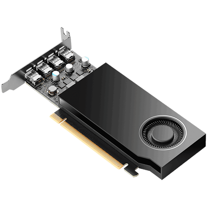 PNY NVIDIA A400 4GB LowProfile PCI-Express 3.0 x16, LP4 GB GDDR6 64-bit 3x Mini DP 1.4 Installguide, Supportguide 4x mDP to DP adapter, 1x LP bracket