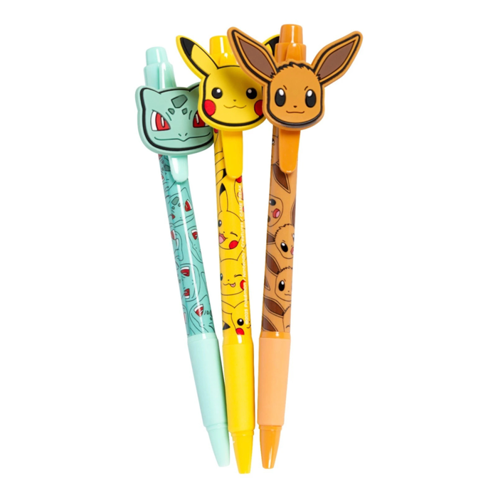 POKEMON - SET OF 3 BADGES PENS