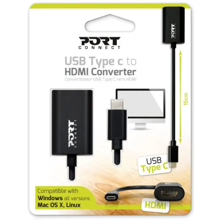 Port adapter USB-C M -> HDMI F, 900124