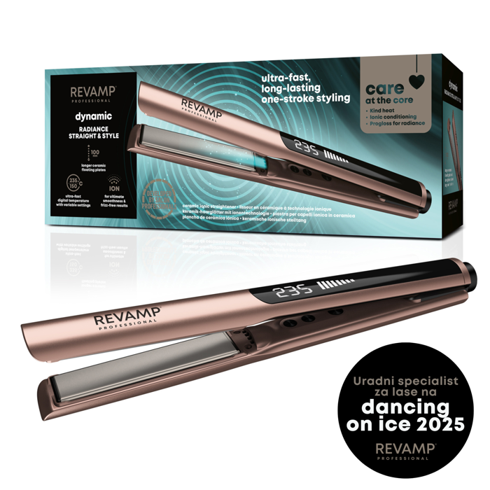 REVAMP DYNAMIC RADIANCE STRAIGHT & STYLE HAIR STRAIGHTENER ST-1900GD