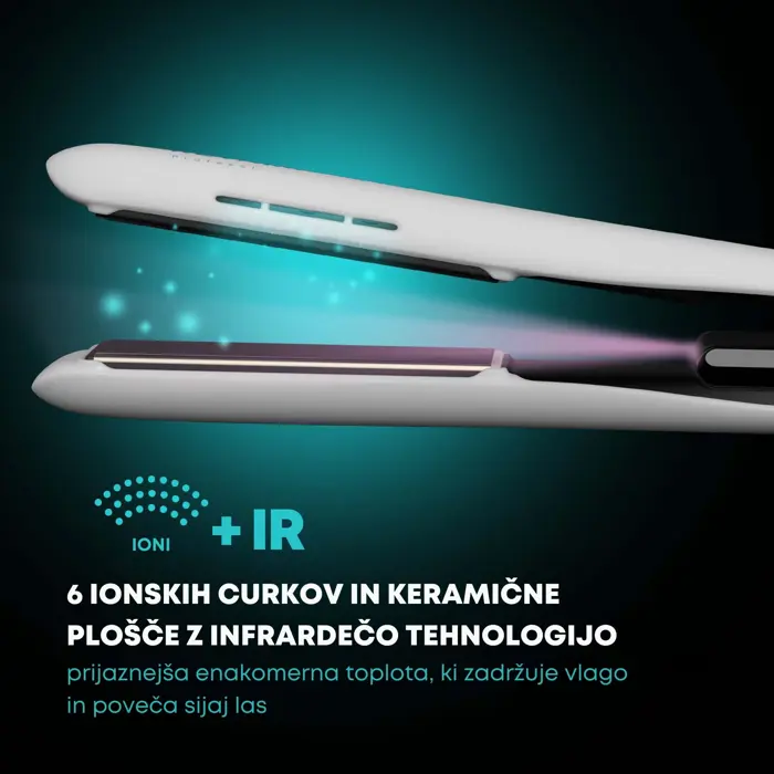 REVAMP PROGLOSS ION SHINE CERAMIC HAIR STRAIGHTENER - WHITE ST-1850