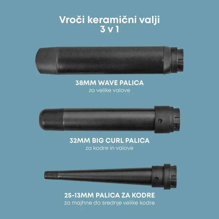 REVAMP PROGLOSS MULTIFORM CURL & WAVES 3in1 HAIR STYLER WD-1500