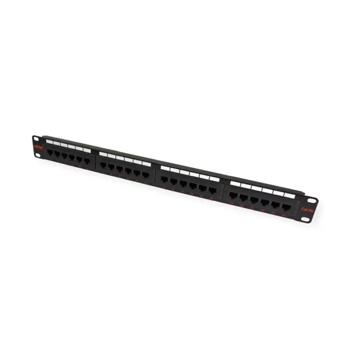 Roline Cat.5e 19" Patch Panel 24-porta UTP, crni