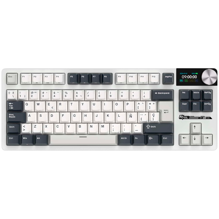 ROYAL KLUDGE RK S85 White Night Gaming Keyboard Cloud switch, RK-S85-WHNIGHT-CLDSW-US